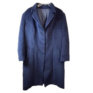Incalpaca Tpx Baby Alpaca Overcoat Men’s Large Blue